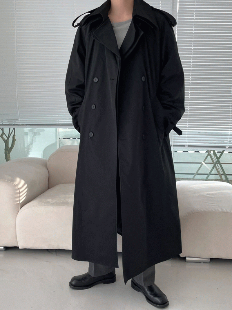 도코 오버 더블라펠 코트(3color)